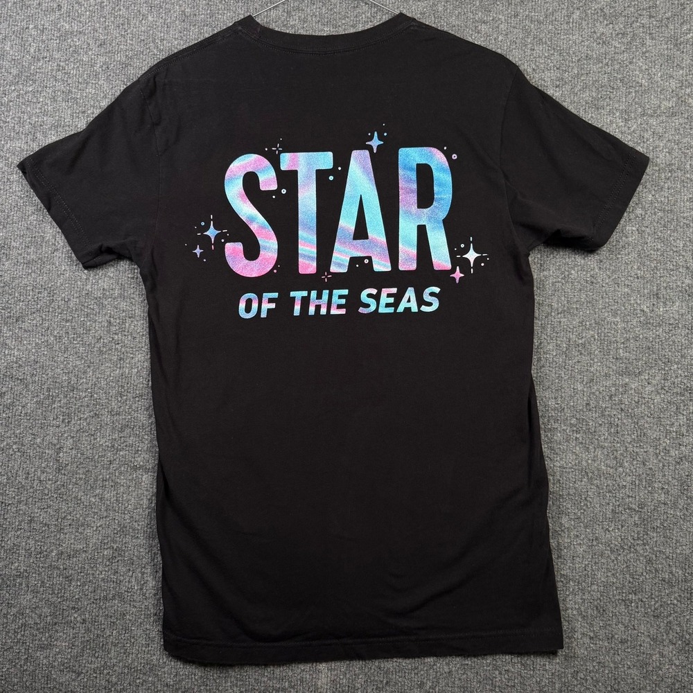Royal Caribbean Star of the Seas T-Shirt Unisex Small Black Galaxy Graphic Logo